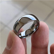 8MM, titanium steel, polished, Jewelry