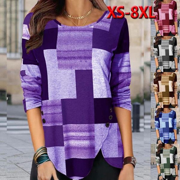 XS-8XL Autumn and Winter Tops Plus Size Fashion Clothes Women's