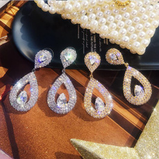 DIAMOND, Dangle Earring, Jewelry, Sterling Silver Earrings