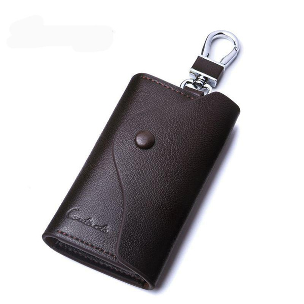 Men's Genuine Leather Key Case Keychain Wallet Credit Card Holder Money Clip  Purse Keyrings