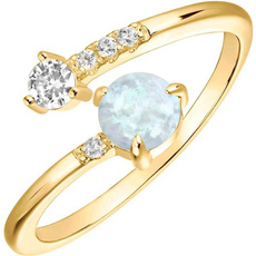 Adjustable, wedding ring, opalring, Engagement Ring
