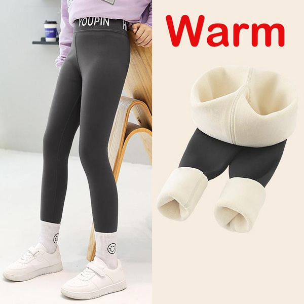 Kids Children Girls Winter Warm Thick Fleece Leggings Lined Trousers Pants  3~9Y ORG | Wish