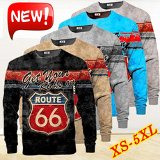 route66, 3d sweatshirt men, Fashion, men shirt