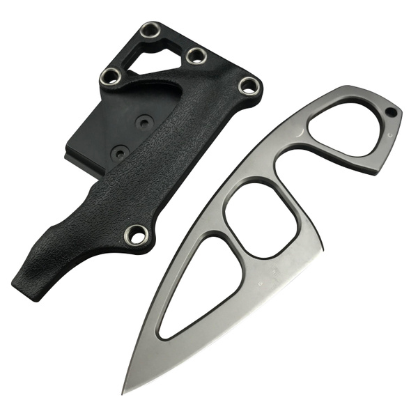 F309 Titanium Oxide Neck Knife with Kydex Sheath Belt Carry, Small