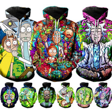 morty, hooded, punk, Pullovers