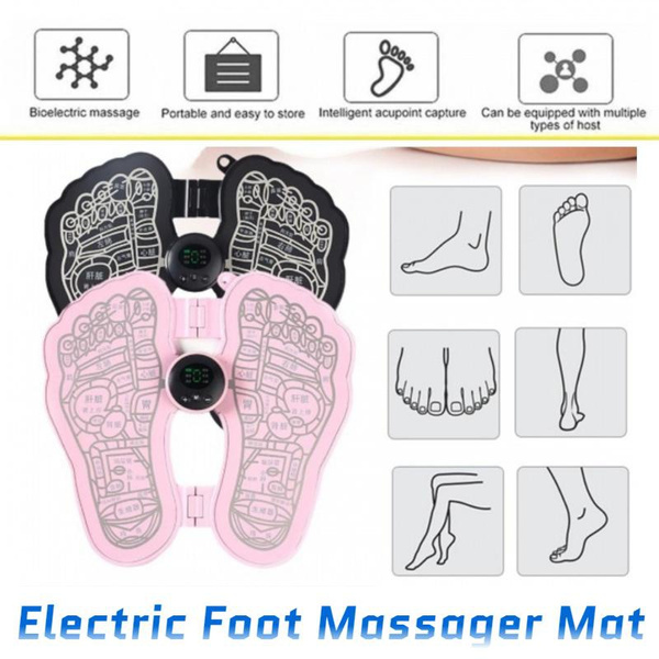 Mini Foot Massager Pad EMS Stimulator Massage Foot Circulation Portable
