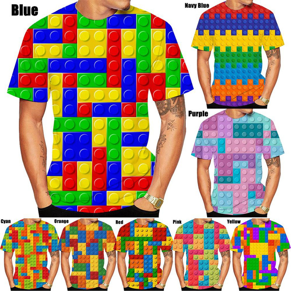 New Fashion Summer Hot Sale 3D Lego Men s women s T Shirt 3D Printing Short sleeved Round Neck Men s Tops Clothing Plus Size Xs 5xl Oversize