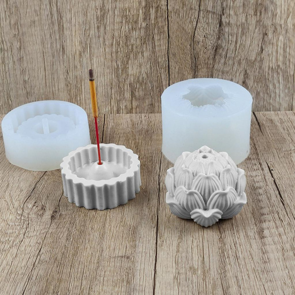 Lotus Shape Incense Burner Silicone Molds for Epoxy Casting Incense