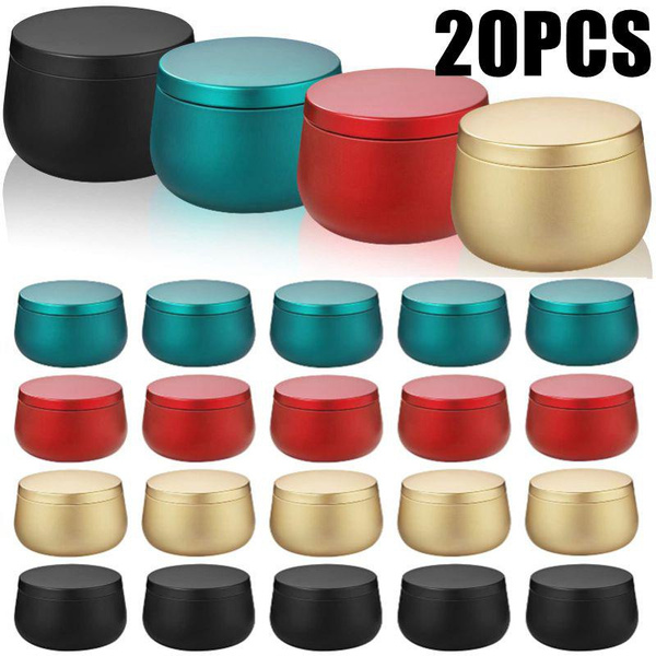 20 Pcs Candle Tins 4 OZ Metal Candle Containers for Candle Making