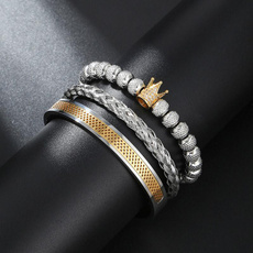 Men, openingwrapbraslet, Bracelet, Stainless Steel