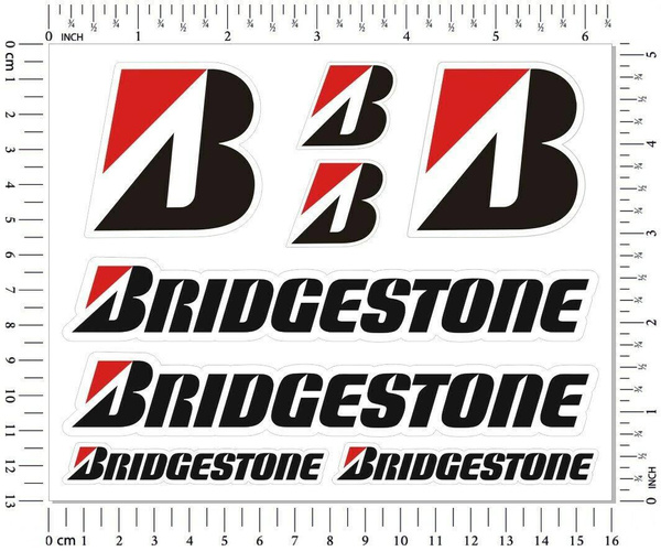 Kit 4 Autocollants Bridgestone - Décalcomanies Sponsor Pour Moto, Racing, Yamaha, Honda, BMW