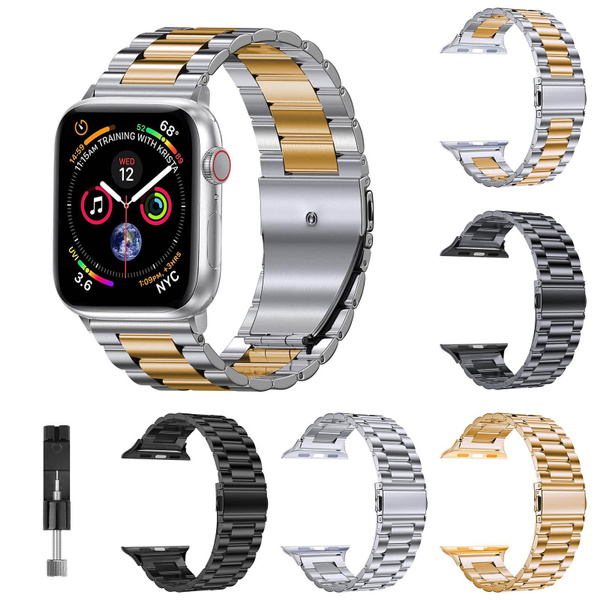 Compatible with Apple Watch Band 7 41mm 45mm Metal Strap for