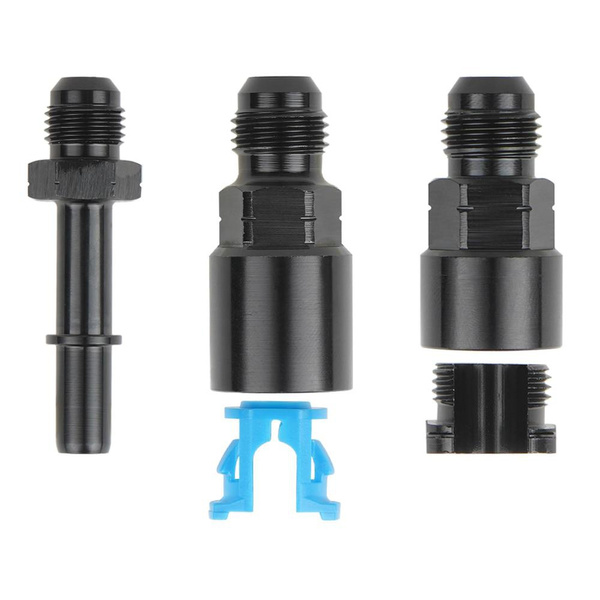Black -10AN Male Flare To Male Flare Union Coupler Adapter Fitting By Tristar Racing - 6061 Aluminum
