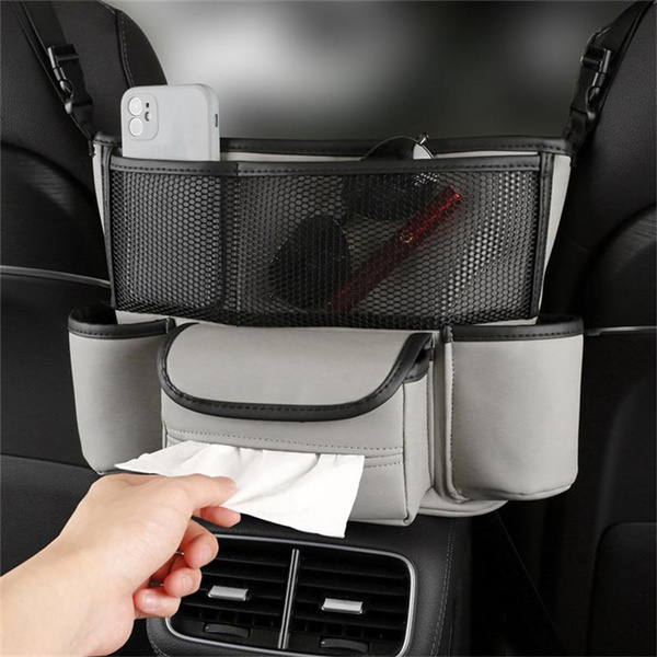 Car Organizer Between Seats with Net Pocket Multi-function Waterproof ...