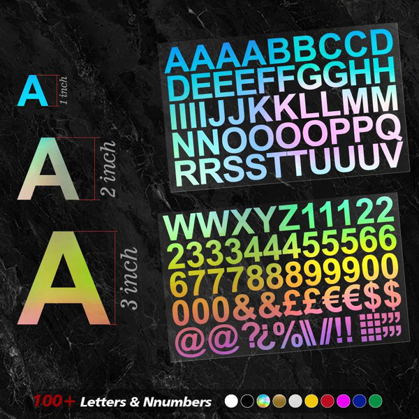 1", 2", 3" Self Adhesive Vinyl Decal LETTERS & NUMBERS Reflective Car