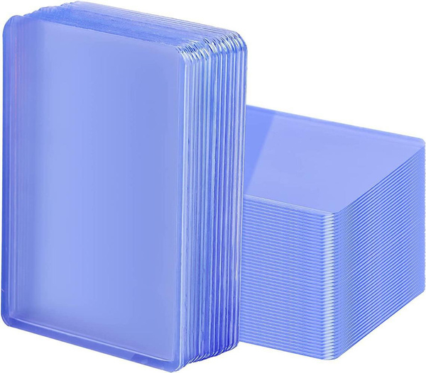 100 Used 3x4" Trading Card Toploaders - Hard Plastic Card Sleeves/Cases