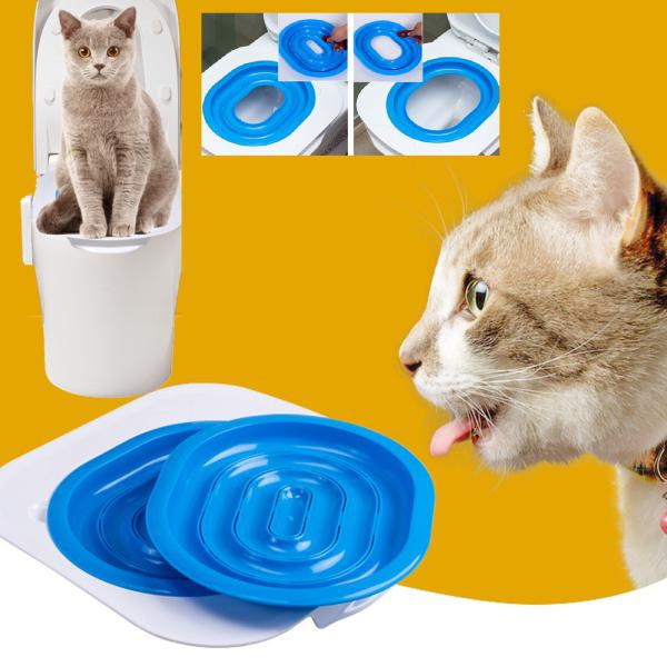 Pet Cat Toilet Trainer Kit Plastic Safe Non‑Toxic Step By Step Toilet ...