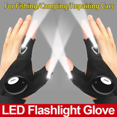 Flashlight, fingerlessglove, Unique, campinglight