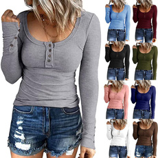 Tops & Tees, Plus Size, Cotton Shirt, Long sleeve top