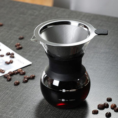 Steel, Coffee, Home & Living, pourovercoffeemakersetreusablefilter