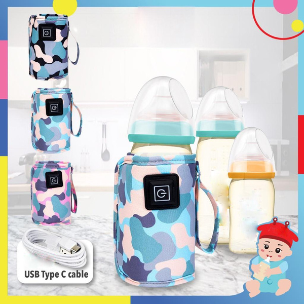 Portable Baby Bottles Warmer Insulation Thermostat Food Milk Heater Bag ...