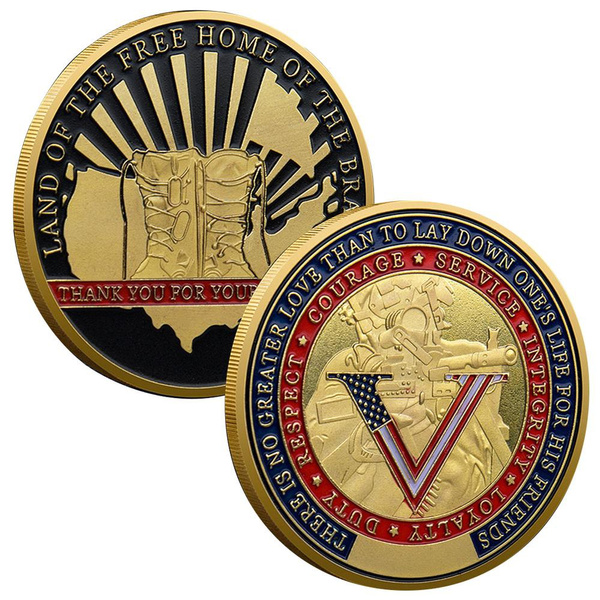 Military Veterans Challenge Coin Thank You for Your Service | Wish