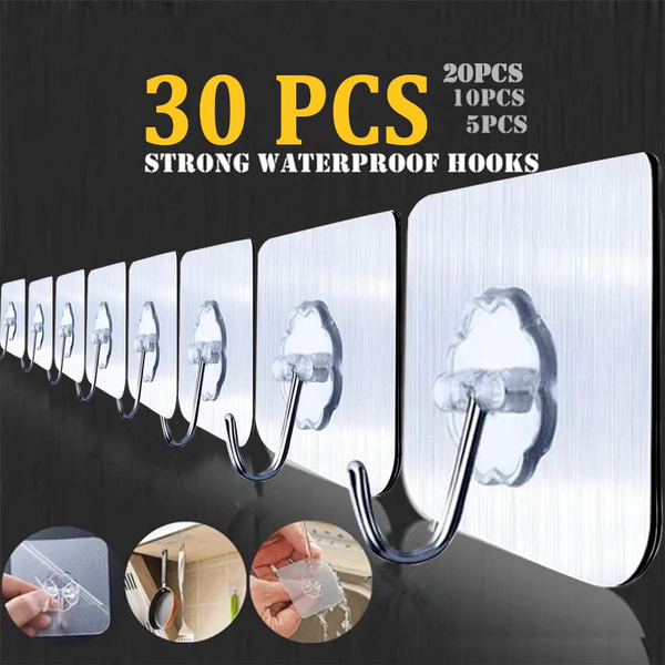 10 Pcs Wall Hook With 20pcs