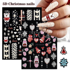 cute, nail stickers, Fashion, Christmas