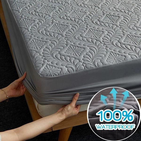 Waterproof Bed Cover Quilted Embossed Mattress Protector