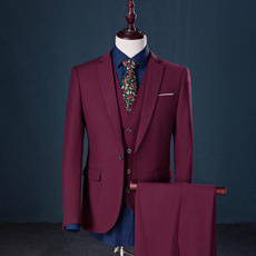Vest, red wedding suits, 3piecesuitformen, Blazer