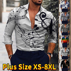Plus Size, mensbuttontshirt, Long Sleeve, mensblouse