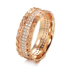 Couple Rings, wedding ring, gold, Simple
