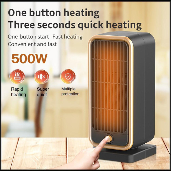 500W Electric Heater 3 Seconds Fast Heating Portable Room Heater with