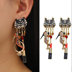 Tassels, highheeledshoesearring, vintage earrings, 925 silver earrings
