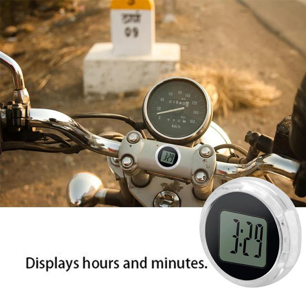 Universal New Motorcycle Clocks Watch Waterproof StickOn Motorbike