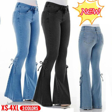 Fashion, high waist, pants, Women jeans