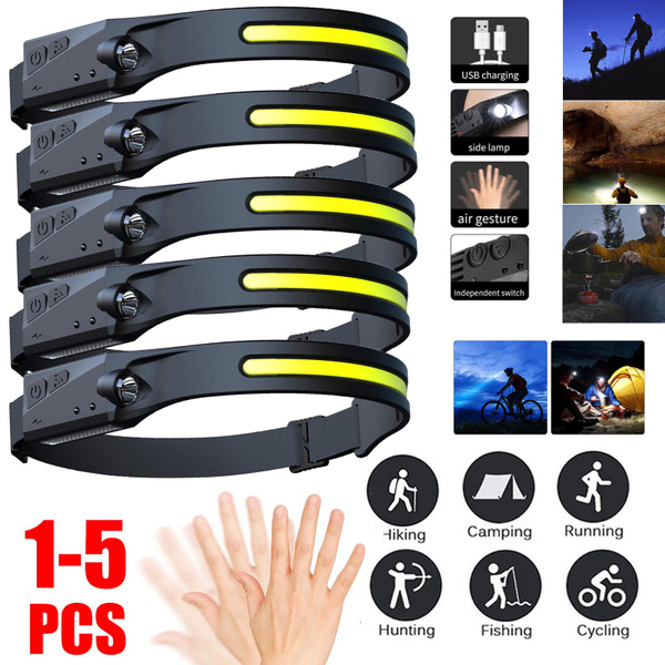 COB LED Motion Sensor Headlamp – 1200 Lumens, USB Rechargeable, IPX4, With Red Light