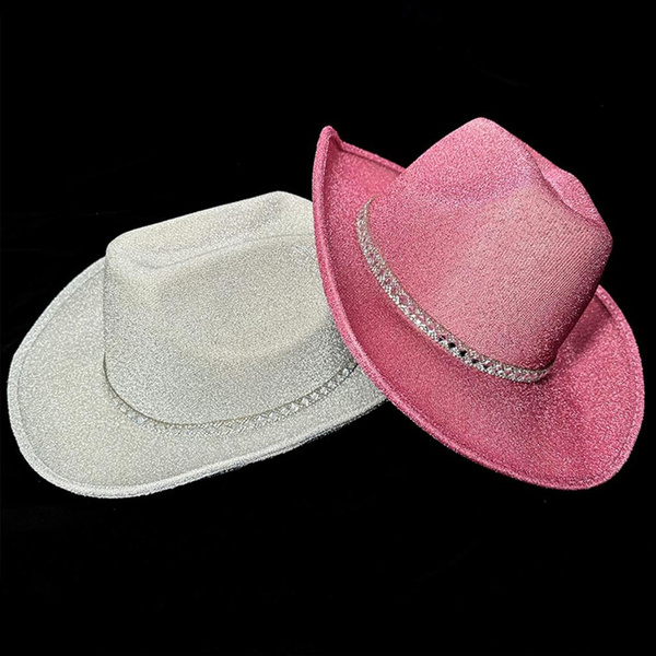 Renvena Sequin Fedora Hat And Tie Shiny Disco Hat Glitter