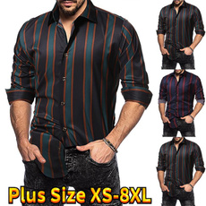 streetwearcasualshirt, Plus Size, Long Sleeve, slim