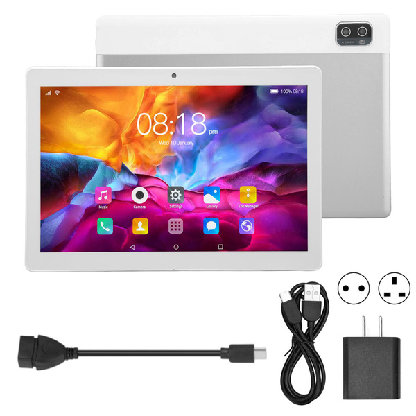 10.1in Tablet Silver 5G WiFi Calling For 12 6GB 128GB 1960x1080