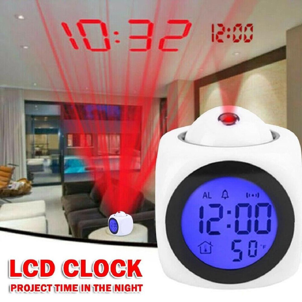 Multifunction LCD Digital Projection Alarm Clock Voice Talking Alarm