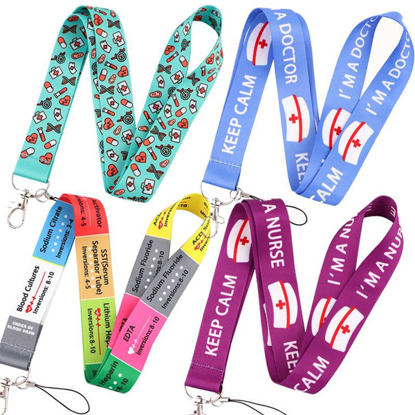 1PC Doctor Cartoon Nurse Pill Pattern Mobile Phone Rope Camera Key ...