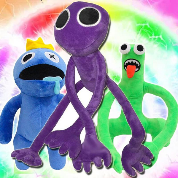 Hot Game Rainbow Plush Dolls Cartoon Friend Character Doll Kawaii Blue Monster Soft Stuffed