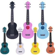 Guitars, bsukulele, Music, Colorful