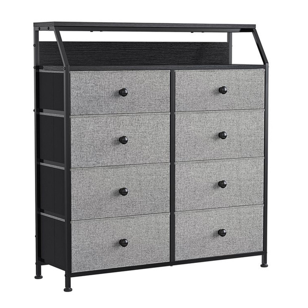 Dresser 8 Drawer Storage Fabric Tower Clothes Organizer Large Storage  Cabinet .