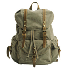 largecapacitybackpack, School, canvas backpack, Vintage