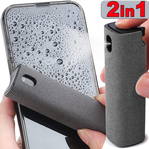 2in1 Microfiber Screen Cleaner Spray Bottle Set Mobile Phone Ipad