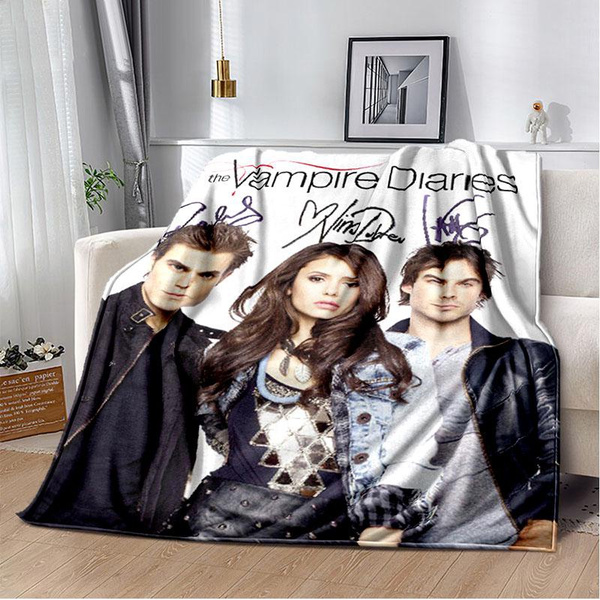 3D Print The Vampire Diaries Blanket Actors Damon Salvatore, Stefan