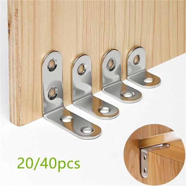 New Stainless Steel Angle Bracket Corner Brackets L-Type 90 Degree ...