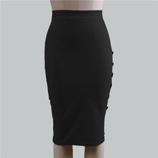 pencil skirt, high waist, olskirt, kneelengthskirt